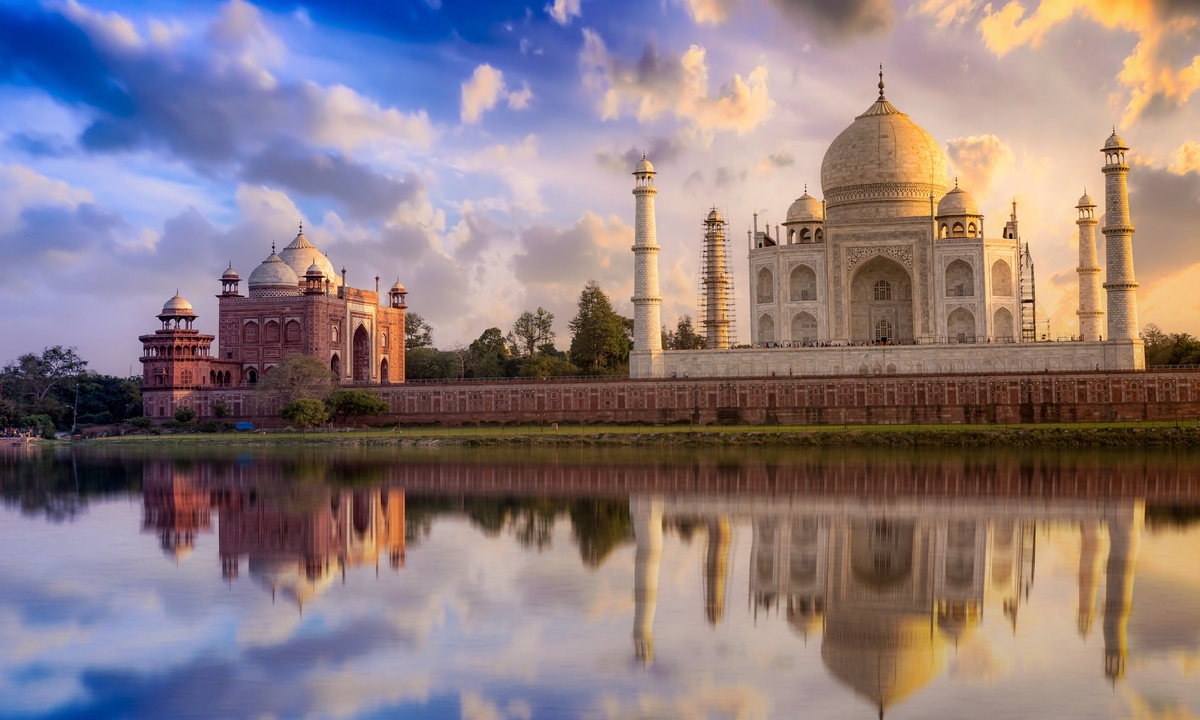 The Taj Mahal Mosque in the Indian state of Uttar Pradesh